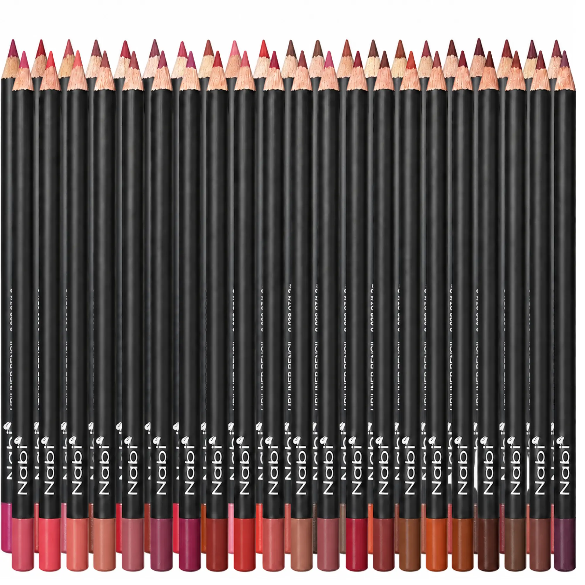 54 PCs NABI Lip Liner and  Eyeliner Pencils- 54Colors - Long Lasting, High Pigment, Smudge-Proof Makeup Set. Perfect for All-Day Wear, Easy to Apply- Matte