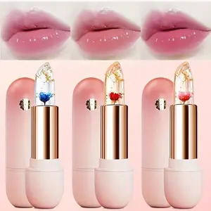 Transparent Petal Temperature-Changing Lipstick Set - Waterproof, Long-Lasting, Lip Care Cosmetic with Moisturizing, Hydrating Lip Tint & Gloss for All Skin Types (Single Item)