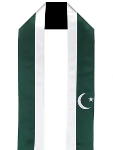 Pakistan Flag Style Graduation Stole Class of 2025 Sash, Custom Graduation Gift for Student , Mixed Flag Graduation Scarf