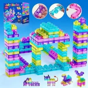 40PCS Multi-color Jelly Building Blocks Set for Toddlers,Soft Stacking DIY Squishy Toy Set ,Safe Creative Squeezable & Stretchable Fun Blocks Toy for Kids 3+,STEM Montessori Early Learning Sensory Tactile Play,Creative Construction Bath Toy ,Birthday Gift
