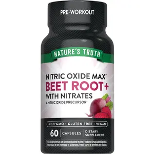 Nitric Oxide Max with Beet Root | Powerful Nitric Oxide Precursor Fuel Up Blend | 60 Capsules | for Men and Women
