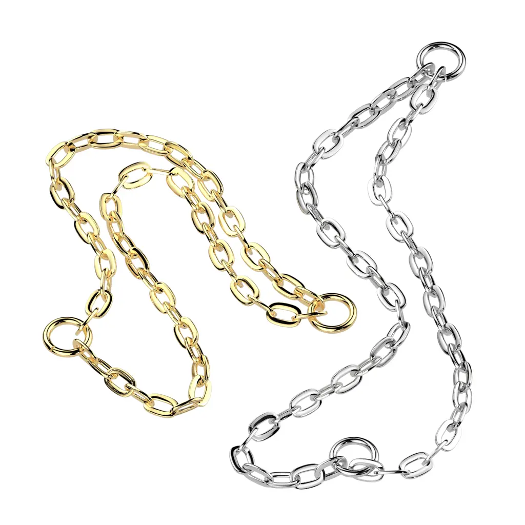 Titanium Connector Double Chain for Piercing Jewelry