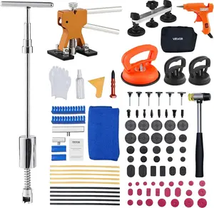 Auto Dent Puller Kit - Adjustable Golden Dent Remover Tools Paintless Dent Repair Kit Dent Lifter Puller for Car Large & Small Ding Hail Dent Removal
