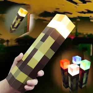 Torch Light - Luminous Wall-mounted or Handheld LED Flashlight USB Rechargeable Night Light 4 Lighting Options for Playroom and Bedroom Decoration