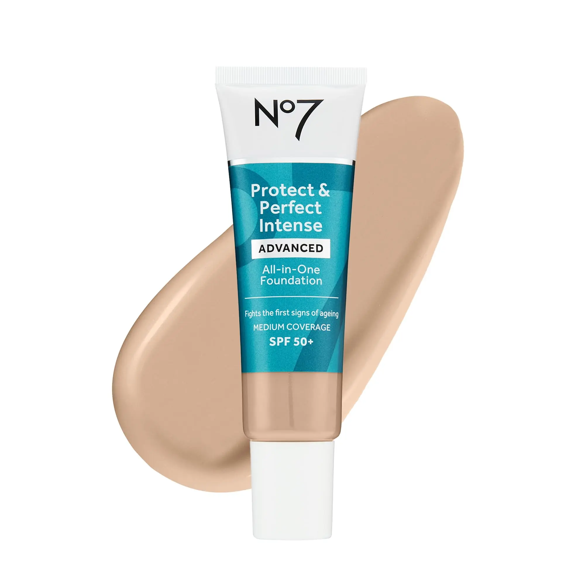 No7 Protect & Perfect Advanced All in One Foundation Light to Buildable Coverage - Hydrating Foundation with SPF 50 - Reduces Redness & Blurs Visible Pores (30ml)
