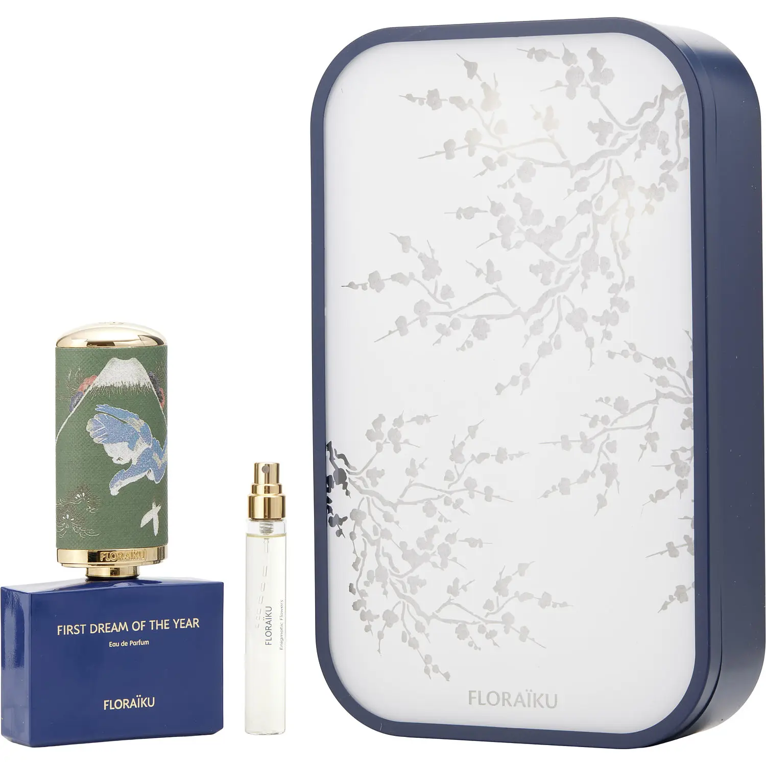 Floraiku First Dream Of The Year Set-Eau De Parfum Spray 1.7 Oz & Eau De Parfum 0.33 Oz Mini For Unisex