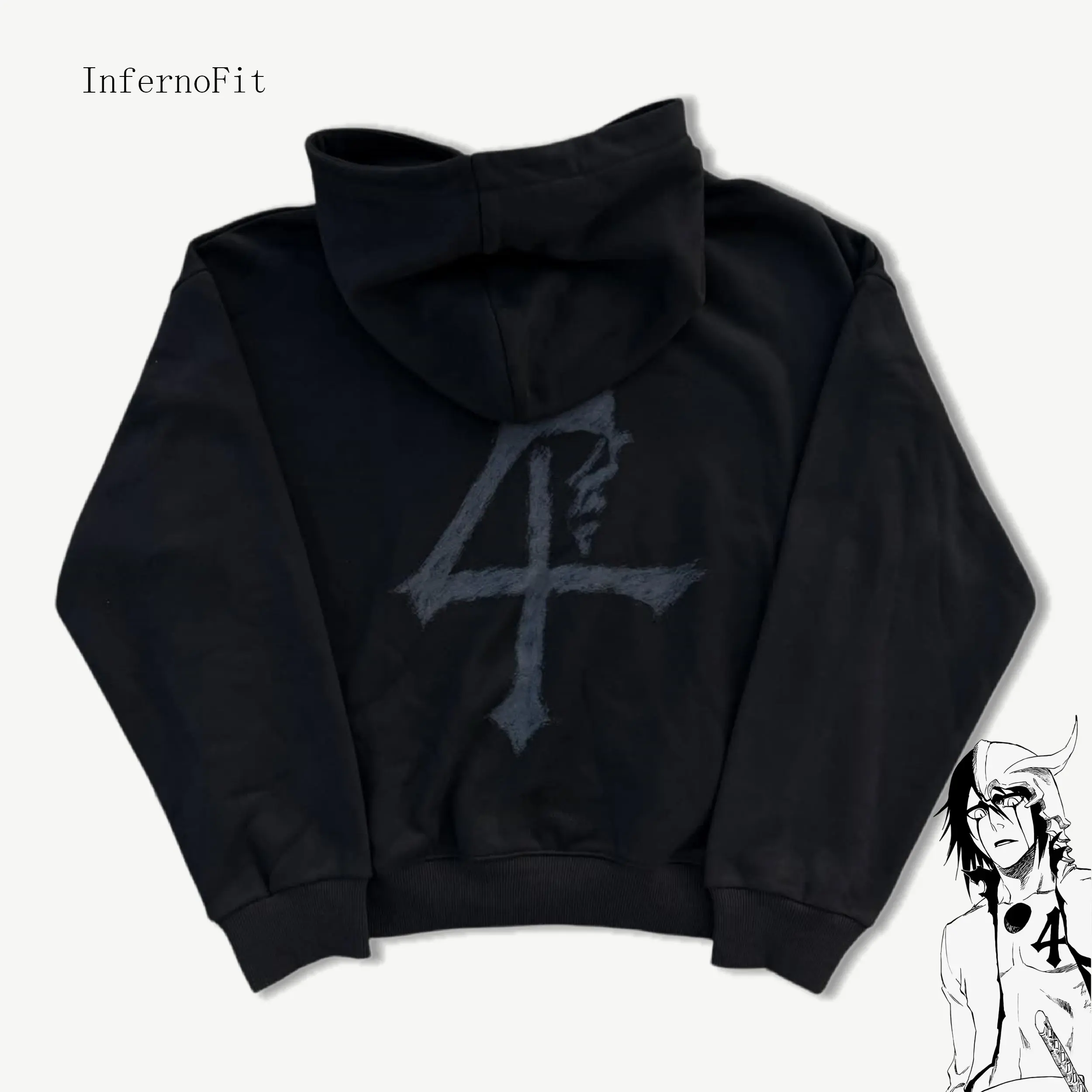 Ulquiorra Cifer Graphic Hoodie, Anime Bleach Sweatshirt for Anime Fans,Men Women Graphic hoodie,Menswear Tops