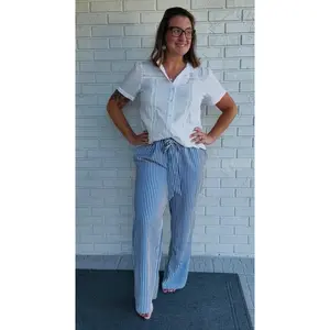 Striped Ruffle Pants