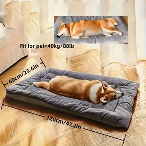 Thick Ultra-Soft Plush Pet Mat, Suitable for All Sizes Cats Dogs, Cute Long Rectangle Sofa Dog Bed Cat Nest, Indoor Washable, Detachable, Shaped Beds, Puppy Bed, Home