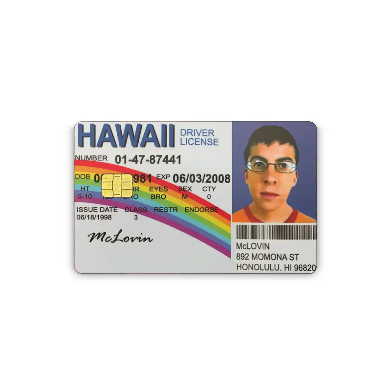 Credit Card Vinyl Skins McLovin Decal With Easy Pull Tabs