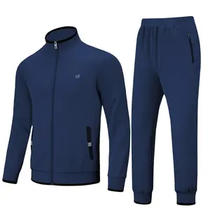 Weilanxin Men'S Tracksuits Sweatsuits for Men Set Track Suits 2 Piece Casual Athletic Jogging Warm up Full Zip Sweat Suits Navy 2XL Weilanxin