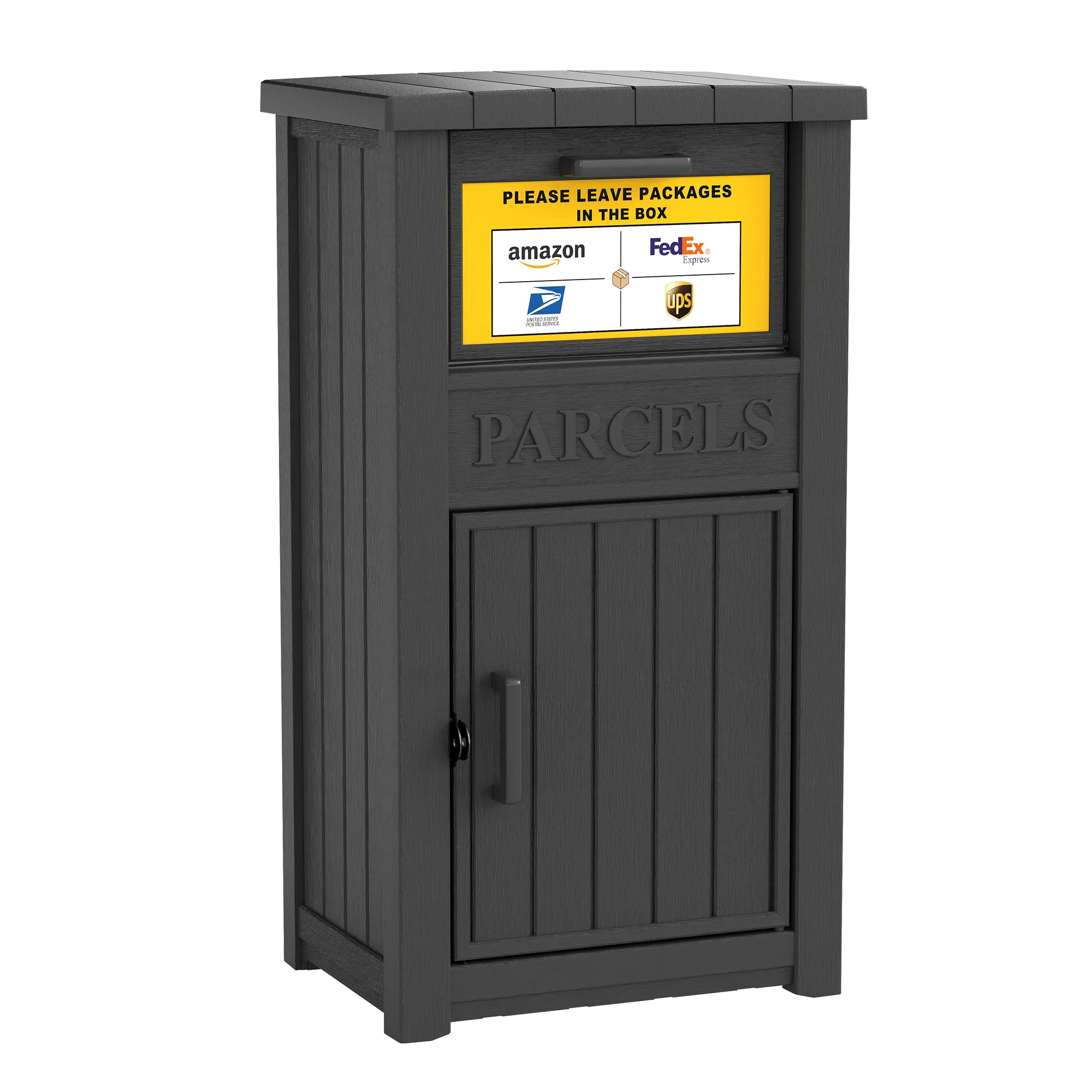 Summervibes LHBCRAFT Lockable Secure Porch Delivery Box with Storage Compartment, Anti-theft and Waterproof Design, an Outdoor Storage Solution for Express Parcels and Takeout Delivery,Christmas gift