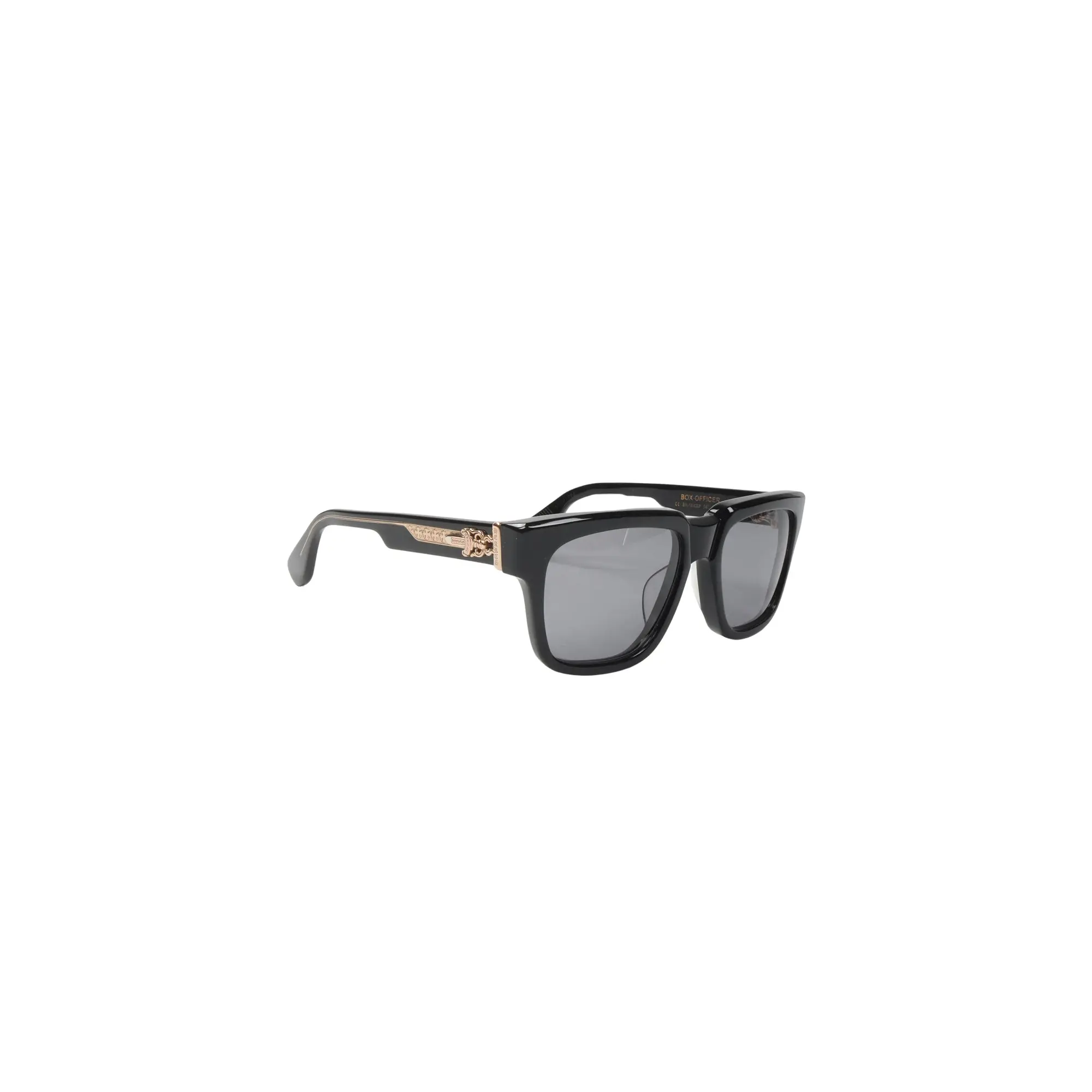 Box Officer Sunglasses "18K Gold Plated - Black" CHRM0407