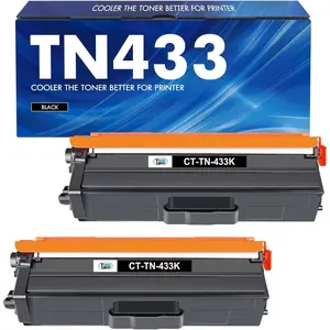 TN433BK TN433 Black Compatible   Replacement for Brother TN433BK TN433 TN431BK TN-433 for Brother MFC-L8900Cdw HL-L8360Cdw HL-L8260Cdw HL-L8360Cdwt 8900Cdw Printer Ink 2 Pack