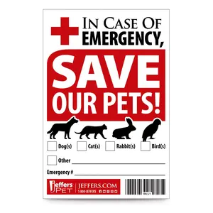 Jeffers Emergency Pet Rescue Sticker for Homes Jeffers Emergency Pet Rescue Sticker for Homes
