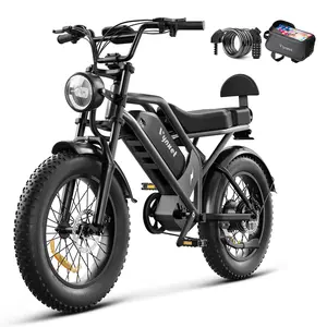 DXH Electric Bike for Adults, Peak 1500W Powerful Motor, 48V 18Ah Battery | 20" Fat Tire Ebike | 7-Speed Transmission | Up to 32MPH | 68+ Miles Range | All-Terrain E-Bike