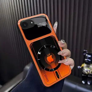 Luxury Sports Car Aesthetic MagSafe Case Anti-Scratch Magnetic Glass Cover for iPhone 16e ---975