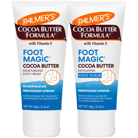 Palmer's Cocoa Butter Formula Foot Magic Foot Scrub + Foot Cream Bundle