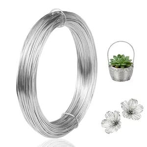 18 Gauge Craft Wire, 99 Feet 1 mm Flexible Silver Aluminum Wire for Jewelry Making, Gardening, Sculpting, Floral and Wreath Crafts