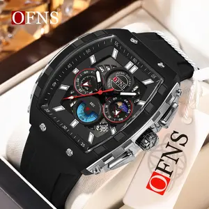Men's Stylish Three-Eye Quartz Wristwatch, Multifunctional Waterproof Luminous Chronograph with Calendar for Business, Sports and Gift Giving