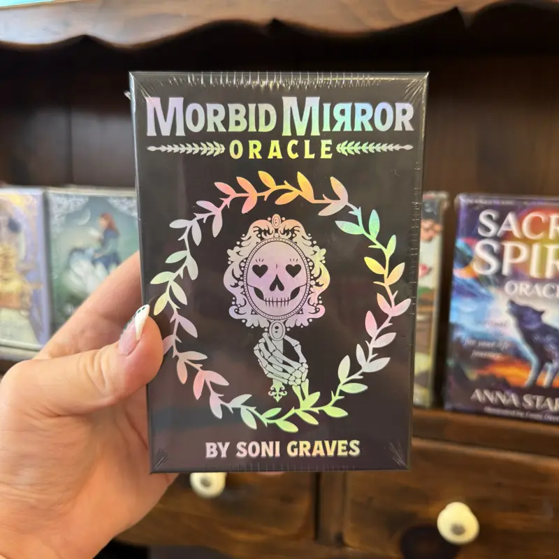 Morbid Mirror Oracle by Soni Graves - 77 Card Deck with Iridescent Edges & 204 Illustrated Guide Book for Reflection