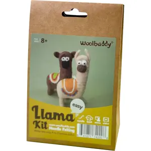 Needle Felting Kit for Beginners & Adults – Llama DIY Felt Animal Starter Kit with Natural Wool Roving, Felting Needles & Step-by-Step Instructions