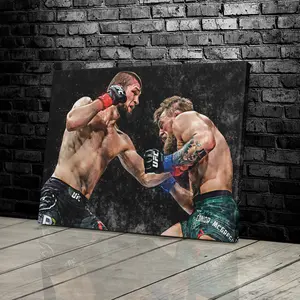 Khabib Nurmagomedov vs. Conor McGregor Poster UFC Hand Made Posters  Print Wall Art Man Cave Gift Home Decor