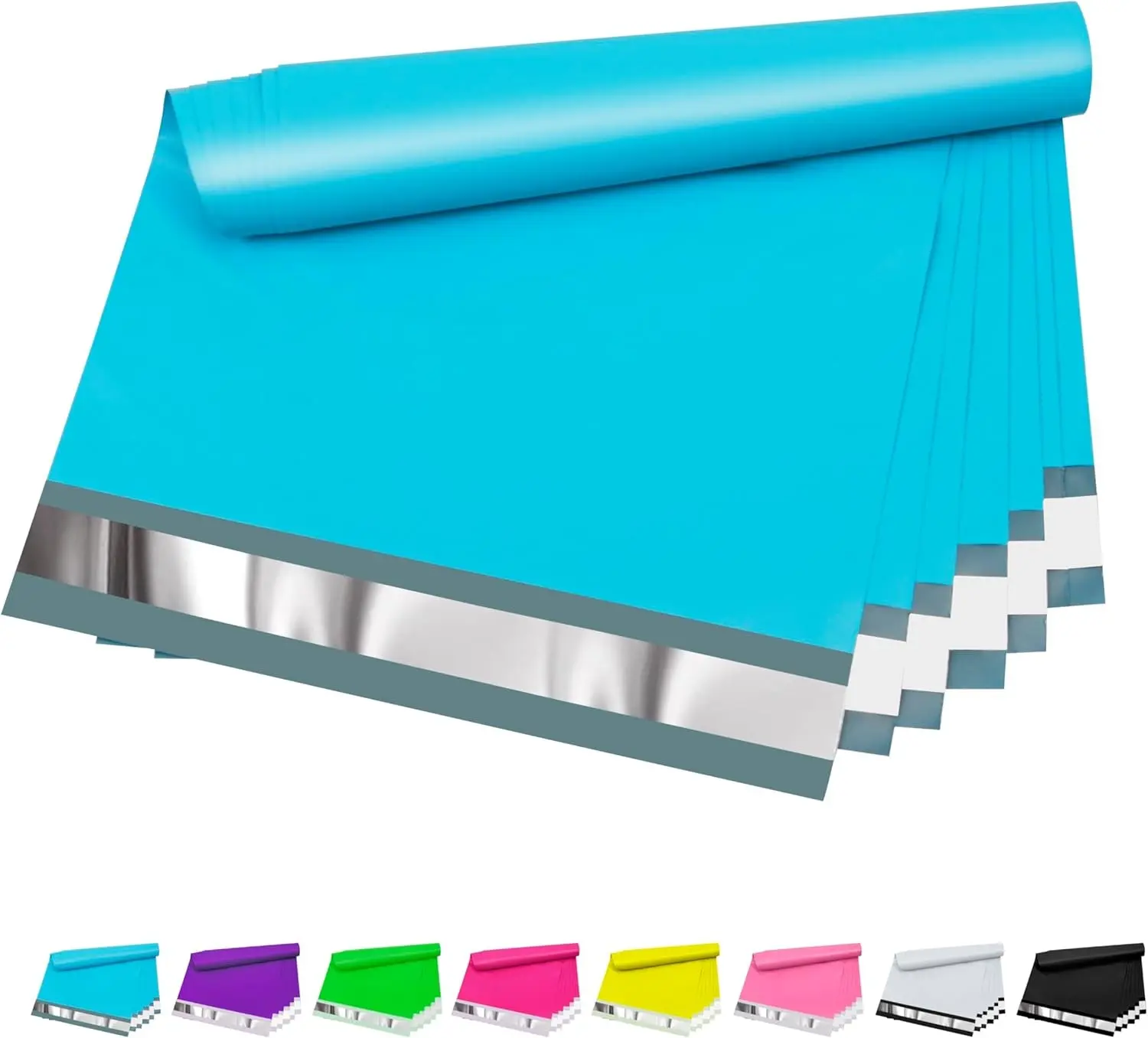 Poly Mailers 10x13 inch 25 Pcs, Blue Plastic Mailing Envelopes with 2.4mil Thickness, Waterproof and Tear-resistant Shipping Bags for Clothing, Tamper Proof Self-Seal Mailers Poly Bags
