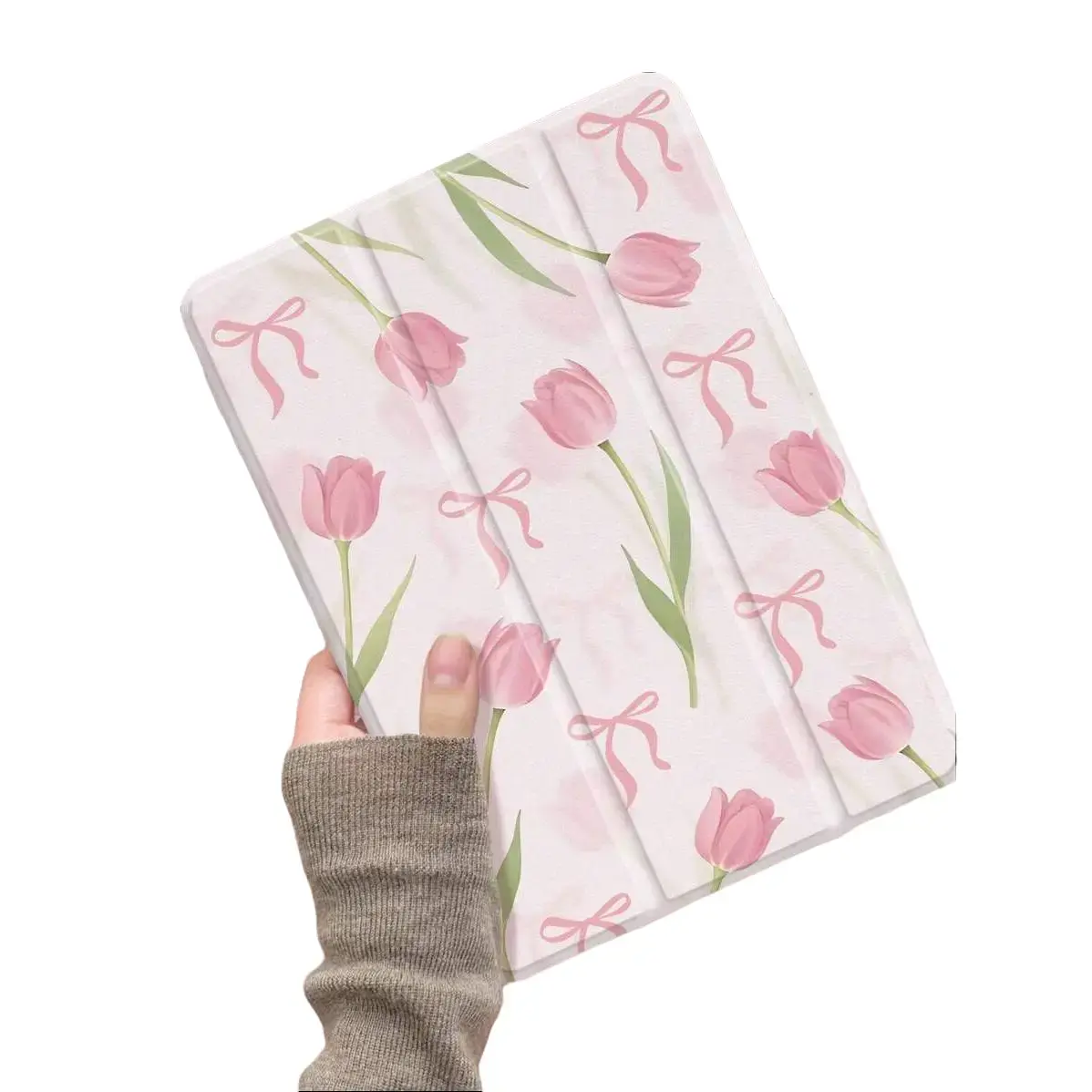 Ayotu Multicolor Leather Tablet Case with Flower Bow, Rose & Textured Patterns - Magnetic Close, Pen Holder, Auto Sleep/Wake Lid, Kickstand, Compatible with iPad 10.2in (9th/8th Gen 2021/2020), Samsung Galaxy Tab A8 10.5in 2022, Huawei MatePad 10.4in