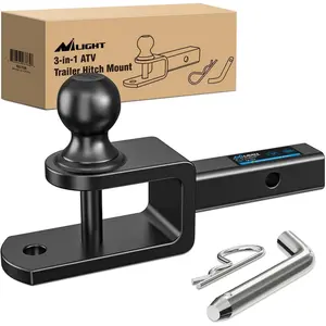 Nilight 3 in 1 ATV UTV Multi Hitch Mount with 1-7/8 inch Ball Hitch Rated 2000 LBS Fits 1-1/4 Inch Receiver Winch Strap Loop Rated 5000 LBS Hauling Towing Trailers Boats, 3-In-1 Type, Easily Installs Boating