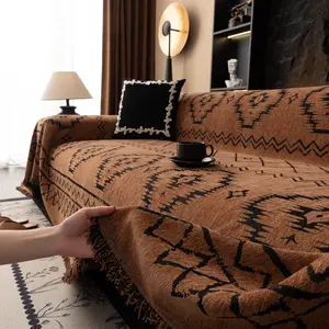 Moroccan Style Sofa Cover, Non-slip Thickened Sofa Cover, Easy Cleaning Sofa Protector for Home, Pet Owner
