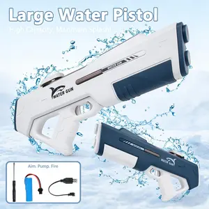 Summer Outdoor Rechargeable Electric Water Gun for Adults Kids,Battery-Powered Squirt Toy with Tank,Long Distance Shooting Extra Large Capacity,Perfect for Summer Fun Electric,Summer Outdoor Beach Play,Pool Garden Fun Maximum Splash