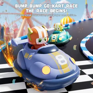 2 Cars Remote Control Bumper Car Set, RC Toys with Lights, Cartoon, Racing Battle RC Toy, Multilayer RC Toy Car, RC Car for Toddler Boys Girl