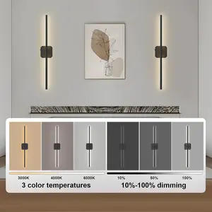 GALENTAL Flexible Arm Cordless Wall Sconces, 10000mAh Battery, 3 Color Temperatures (3000K/4000K/6000K), Stepless Dimmable Brightness, Easy Install with Remote, for Indoor Decoration