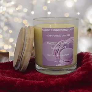 Celine Candle Sanctuarys Sweet Almond Macaron Candle