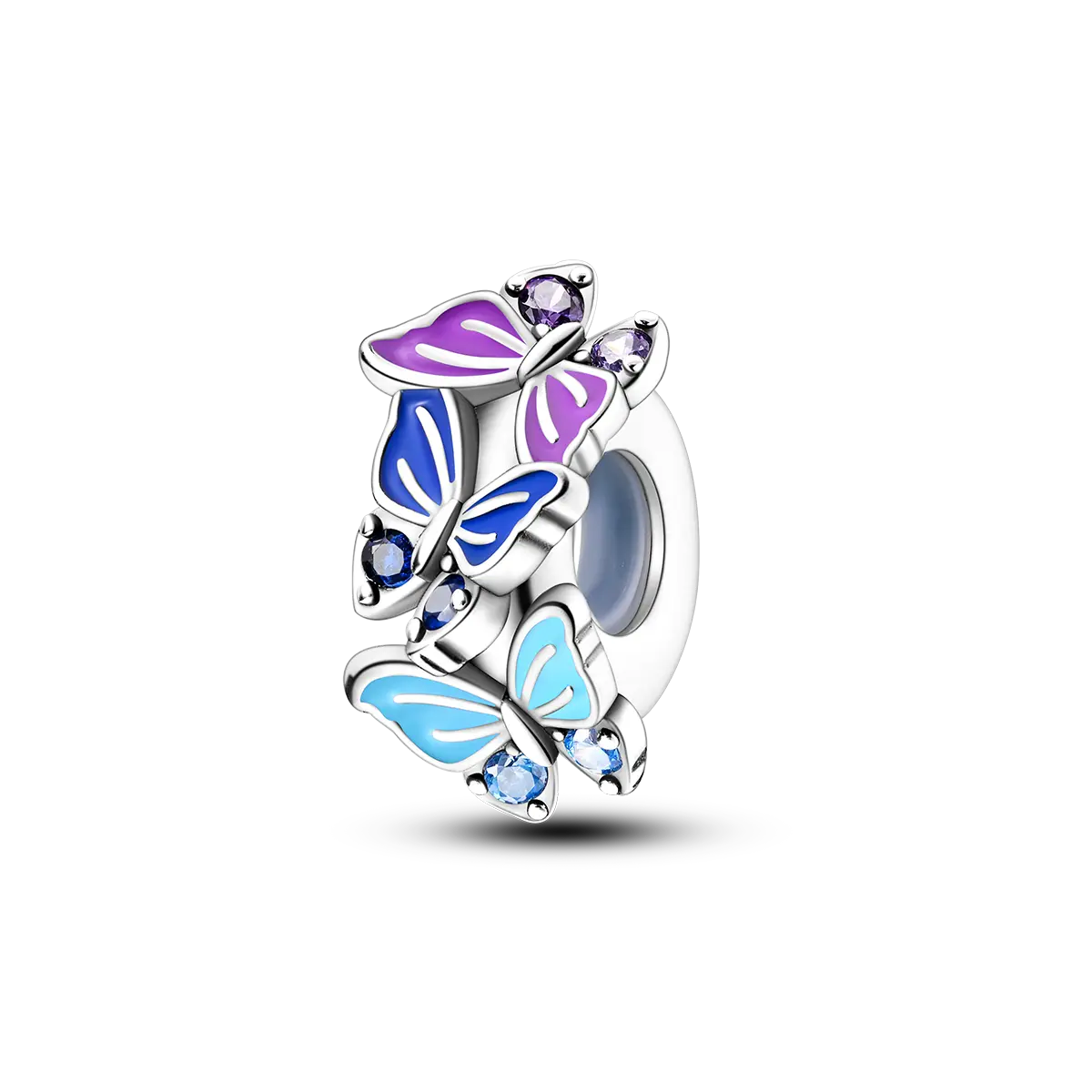 Ice and Snow Blue and Purple Butterfly Clip