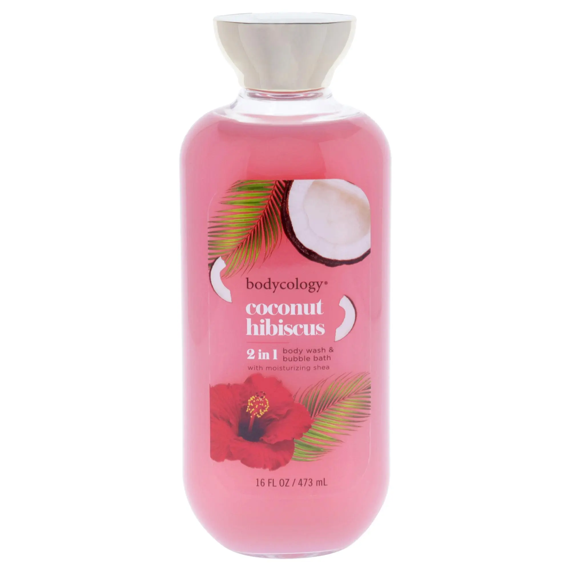 Bodycology Women-Specific Dual-Use Body Care, 16 fl oz Coconut Hibiscus 2-in-1 Body Wash & Bubble Bath