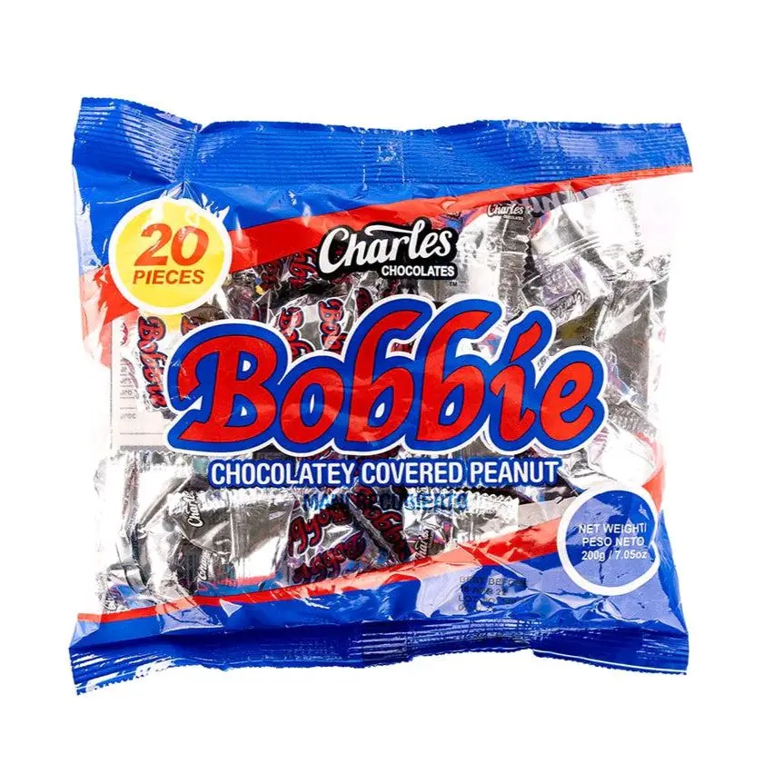 Charles Bobbie Chocolate Peanut Pack – 20 Pieces, Snack & Dessert, 200g bulk