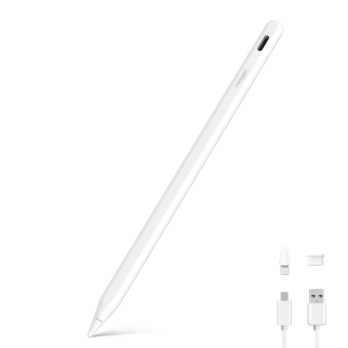 Metapen A8 iPad Pencil for Apple iPad 2018-2026, 4Min Fast Charge, Palm Rejection Stylus Pen for iPad 11/10/9/8/7/6th Gen, iPad Accessories for Pro 12.9/11/13-inch M4, Air 3/4/5/M2/M3, Mini 5/6th