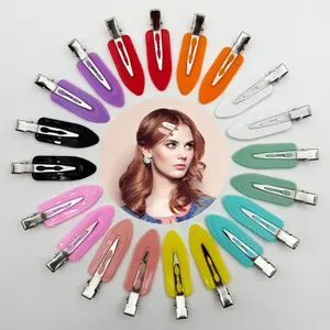 20 pieces No Bend Hair Clips Daily and Casual, No Crease Hair Clip for Hairstyling 10 Different colors, Makeup Clips for Styling Sleeping, Curl Pin Clips Makeup Application for Women and Girls