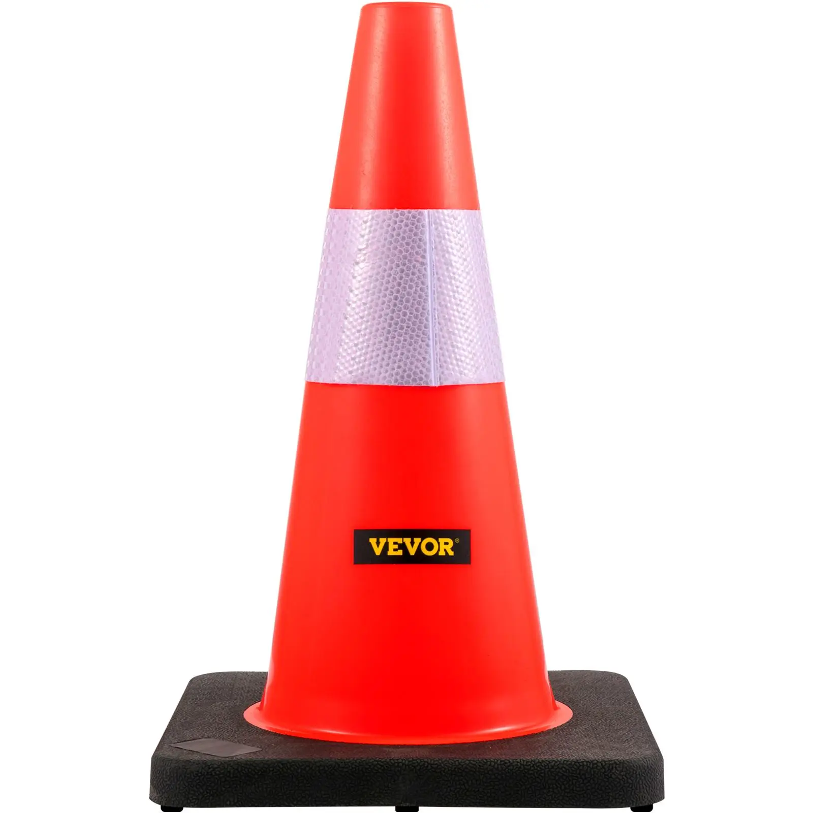 【Summerfinds】VEVOR Safety Cones, 18 in/45 cm Height, 5 PCS PVC Orange Traffic Cone with Reflective Collar and Black Weighted Base, Used for Traffic Control, Driveway Road Parking and School Improvement