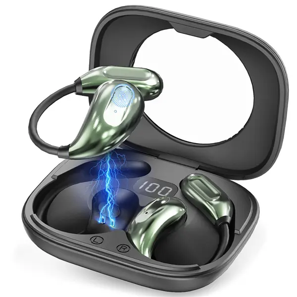 Wireless Open Ear Headphones (ANC Earbuds, Earbuds Headset) - Waterproof, HiFi Spatial Sound, ENC Active Noise Reduction, 35H Playtime, Bluetooth Music Headset for Learning, Travel
