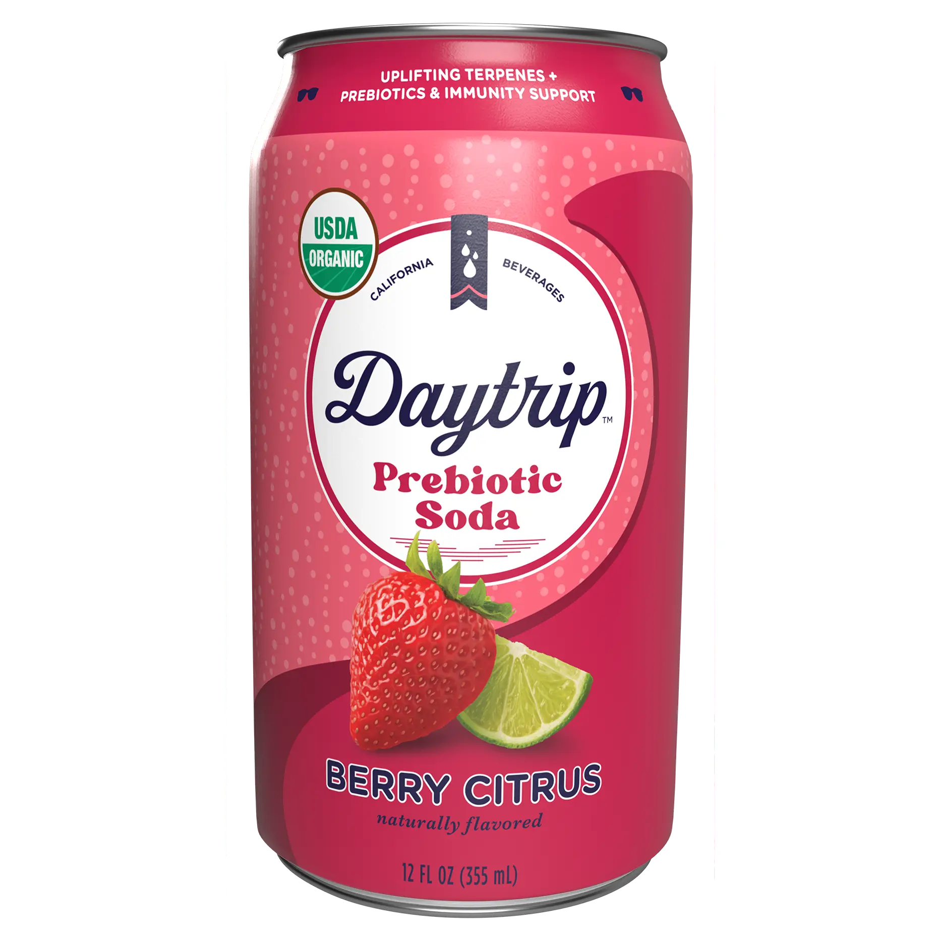 Daytrip Organic Prebiotic Soda with Fiber, Elderberry, Vitamin C