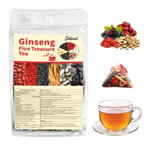 Ginseng Renal Herbal Tea - Healthy Chinese Herbal Blend, 5-Treasures Natural Nourishing Tea, Traditional Formula, Unisex Value Pack