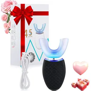 New Adult Ultrasonic Electric Toothbrush, U-Shaped Automatic Toothbrush, 360 Degree Full Mouth Cleaning, Ipx7 Waterproof Design, Oral Care Tools, Rechargeable Electronic Toothbrushes, Personal Care Appliances