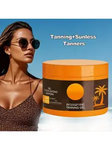 Quick Black Sunless Tanning Gel - Convenient And Effective, Suitable For All Skin Types, Men And Women's Natural Non-Tanned Lotion, Quick Solution For Tanning