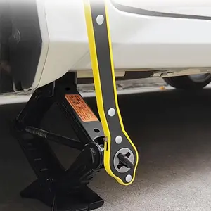 Portable Car Jack Set, Auto Repair Torque Wrench & Handle Lever, High Carbon Steel Tire Changing Tool Kit, Vehicle Maintenance Equipment, Heavy Duty Wrench