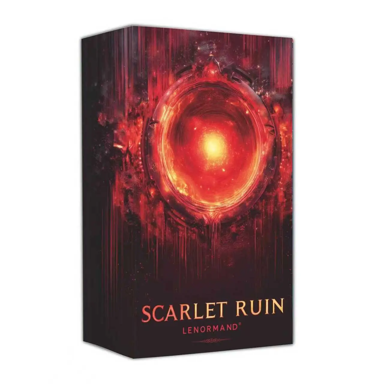 Scarlet Lenormand Card Deck, 36 Fortune Telling Divination Oracle Cards with Bold Scarlet Artwork, High Contrast Design, A Tarot Alternative for Love, Career, Daily Readings, Symbol, Fire, Intuitive Focus, Insight, Divine, Transformations
