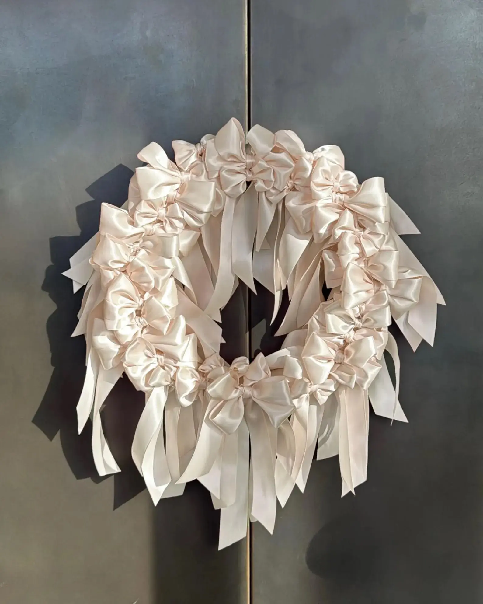 Satin Ribbon Bow Wreath – Hand-Tied Bows for Weddings, Showers, Holidays & Home Decor, Bow Themed Parties and Events