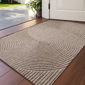 Geometric Retro Door Mat, Modern Style All Seasons Rug, Household Decorative Rug, Fade Resistant, Low Profile, Non-Slip, Easy Clean, Indoor Outdoor Decor, Decorative Rug Mat, Decorative Area Rug